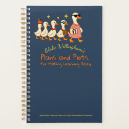 Custom Name Fun Cool Teacher Goose Planner プランナー手帳