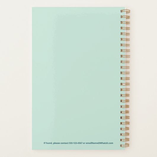 Custom Name Fun Cool Teacher Goose Planner プランナー手帳 (裏面)