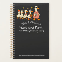Custom Name Fun Cool Teacher Goose Planner プランナー手帳