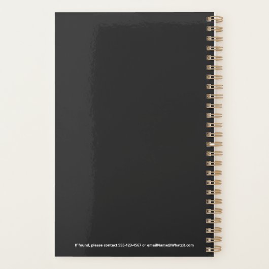 Custom Name Fun Cool Teacher Goose Planner プランナー手帳 (裏面)