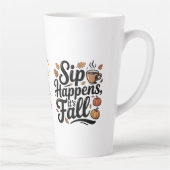 Custom name funny fall saying Mug カフェラテマグ (右)