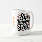Custom name funny fall saying Mug コーヒーマグカップ (正面右)