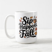 Custom name funny fall saying Mug コーヒーマグカップ (左)