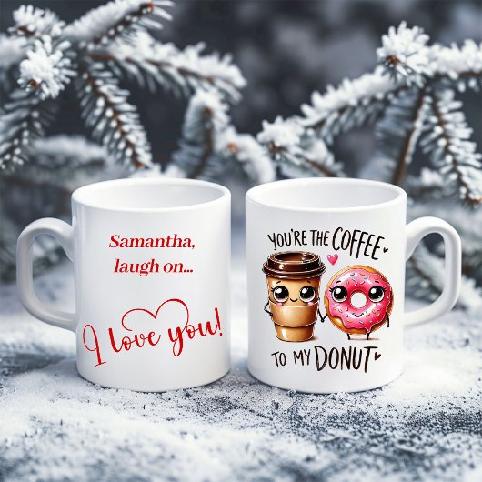 Custom Name Funny Food Mug Gift for Boyfriend コーヒーマグカップ