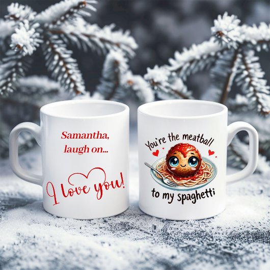 Custom Name Funny Food Mug Gift for Girlfriend コーヒーマグカップ