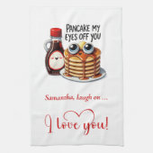 Custom Name Funny Food Towel Romantic Valentine キッチンタオル (縦)