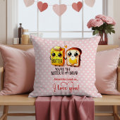 Custom Name Funny Food Valentine Pillow クッション