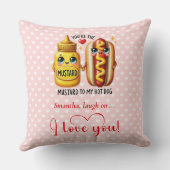 Custom Name Funny Fruit Love Pun Valentine Pillow クッション (裏面)