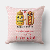 Custom Name Funny Fruit Love Pun Valentine Pillow クッション (正面)