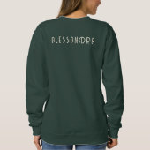 Custom Name Funny Matcha Latte Lover Saying Simple スウェットシャツ (裏面)