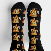 Custom Name Funny Pizza Socks – Personalized Gift" ソックス (上部)