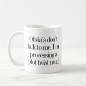 Custom Name Funny Quote Book Lovers Moody コーヒーマグカップ (左)