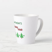 Custom Name Funny Thinking Drink Christmas Trees カフェラテマグ (右アングル)