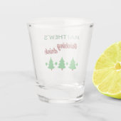 Custom Name Funny Thinking Drink Christmas Trees ショットグラス (裏面)