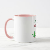 Custom Name Funny Thinking Drink Christmas Trees マグカップ (左)