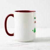 Custom Name Funny Thinking Drink Christmas Trees マグカップ (左)