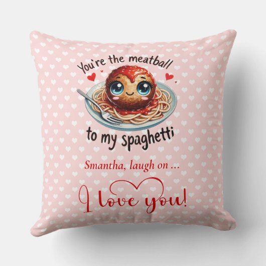 Custom Name Funny Valentine Love Pillow Gift クッション (裏面)