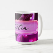 Custom Name Girl Power Glass | Personalized Coffee コーヒーマグカップ (正面右)