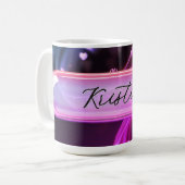 Custom Name Girl Power Glass | Personalized Coffee コーヒーマグカップ (正面左)
