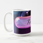 Custom Name Girl Power Glass | Personalized Coffee コーヒーマグカップ (左)
