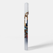 Custom name Golden Heart Glow ✨ Pearl Bead Chic Case-Mate iPhoneケース (裏面 / 右)