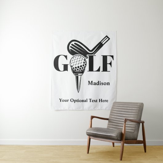 Custom Name Golf タペストリー (インサイチュ)