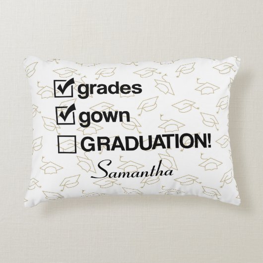 Custom Name Graduation Gift | Funny Graduation アクセントクッション (正面)