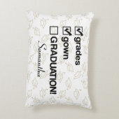 Custom Name Graduation Gift | Funny Graduation アクセントクッション (裏面(縦))