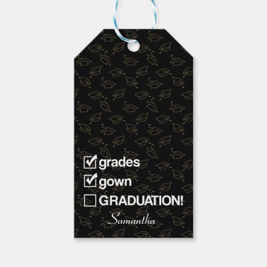 Custom Name Graduation Gift | Funny Graduation ギフトタグ (正面)