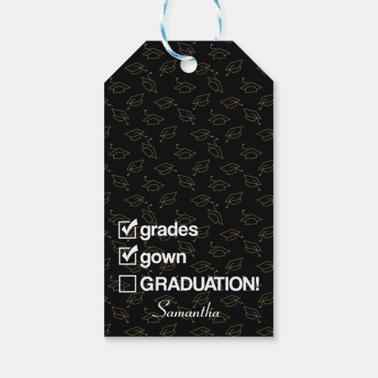 Custom Name Graduation Gift | Funny Graduation ギフトタグ (裏面)