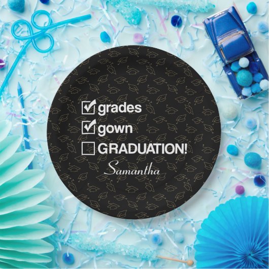 Custom Name Graduation Gift | Funny Graduation ペーパープレート (パーティー)