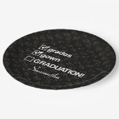 Custom Name Graduation Gift | Funny Graduation ペーパープレート (アングル)