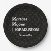 Custom Name Graduation Gift | Funny Graduation ペーパープレート (正面)