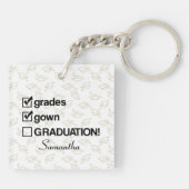 Custom Name Graduation Gift | Funny Graduation Key キーホルダー (裏面)
