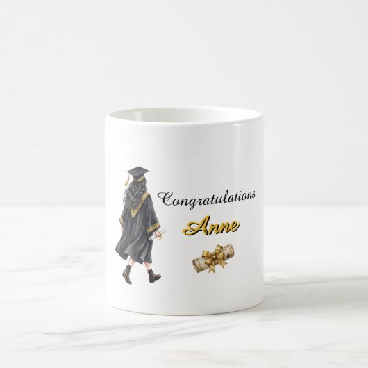 Custom Name Graduation wish mug コーヒーマグカップ (中央)
