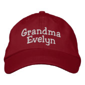 Custom Name Grandma Embroidered Baseball Cap  刺繍入りキャップ (正面)
