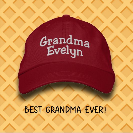 Custom Name Grandma Embroidered Baseball Cap  刺繍入りキャップ