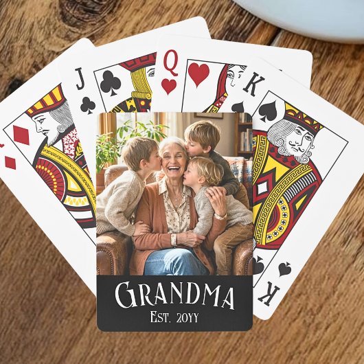 Custom Name Grandma Established Year Photo トランプ