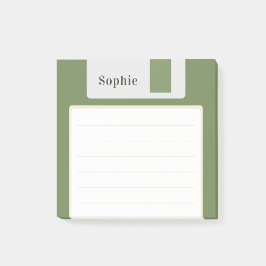 Custom Name Green Floppy Disk ポストイット