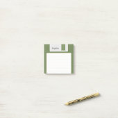 Custom Name Green Floppy Disk ポストイット (デスク上)