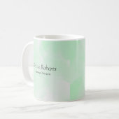 Custom name green watercolor コーヒーマグカップ (正面左)