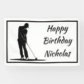 Custom Name Greeting Golf Golfer Player 横断幕 (横)