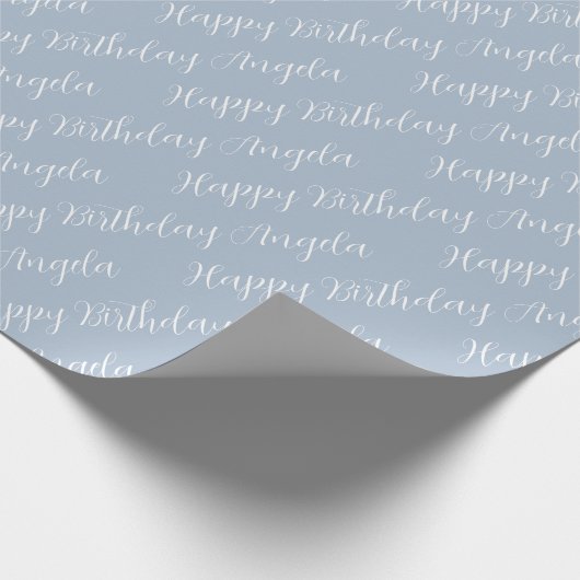 Custom Name Happy Birthday Script Gift ラッピングペーパー (角)