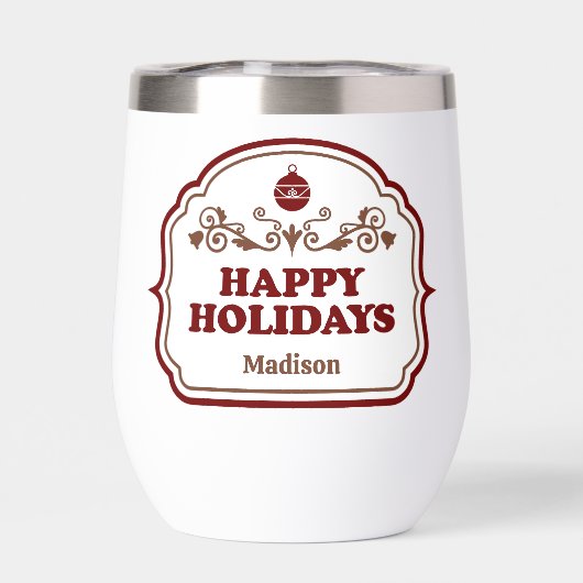 Custom name Happy Holidays (背面)