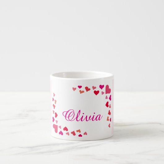 Custom Name Heart Mug エスプレッソカップ (正面)