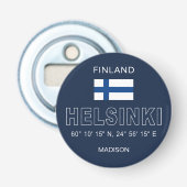 Custom Name Helsinki Coordinates 栓抜き (正面)