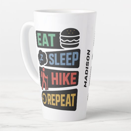 Custom Name Hiking カフェラテマグ (左アングル)