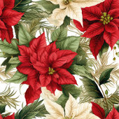 Custom Name Holiday Blanket Chic Poinsettia Style フリースブランケット