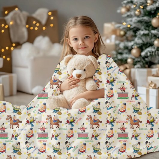 Custom Name Humpty Dumpty Nursery Rhyme シェルパブランケット