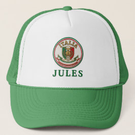 Custom Name Italia Soccer Crest Personalized Name  キャップ